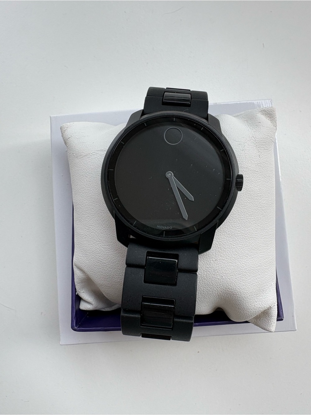 Movado Women’s Black Museum Dial Stainless Steel Bracelet Watch
